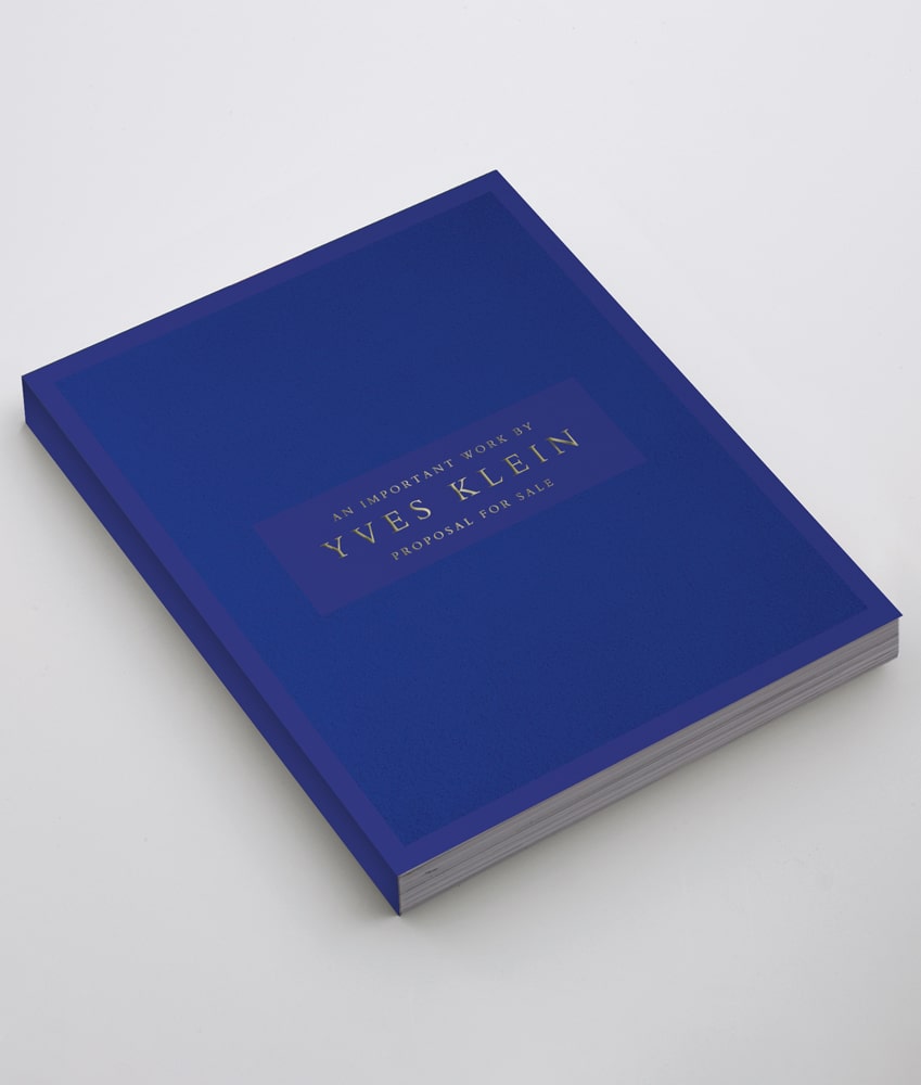 Christie's Yves Klein proposal for sale book