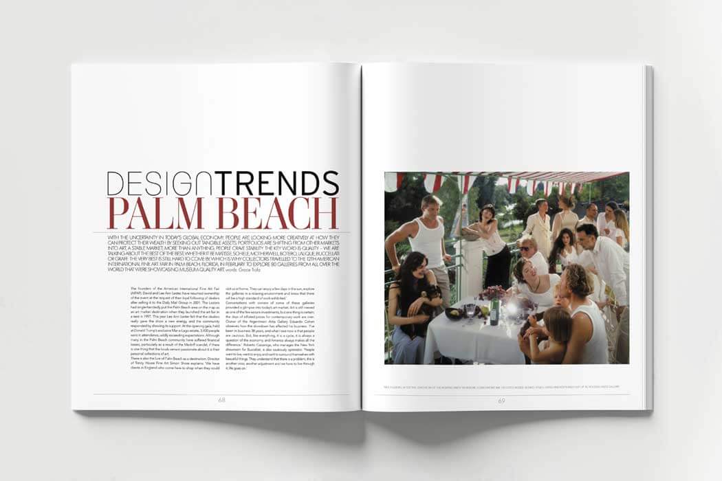 Design International magazine double page spread