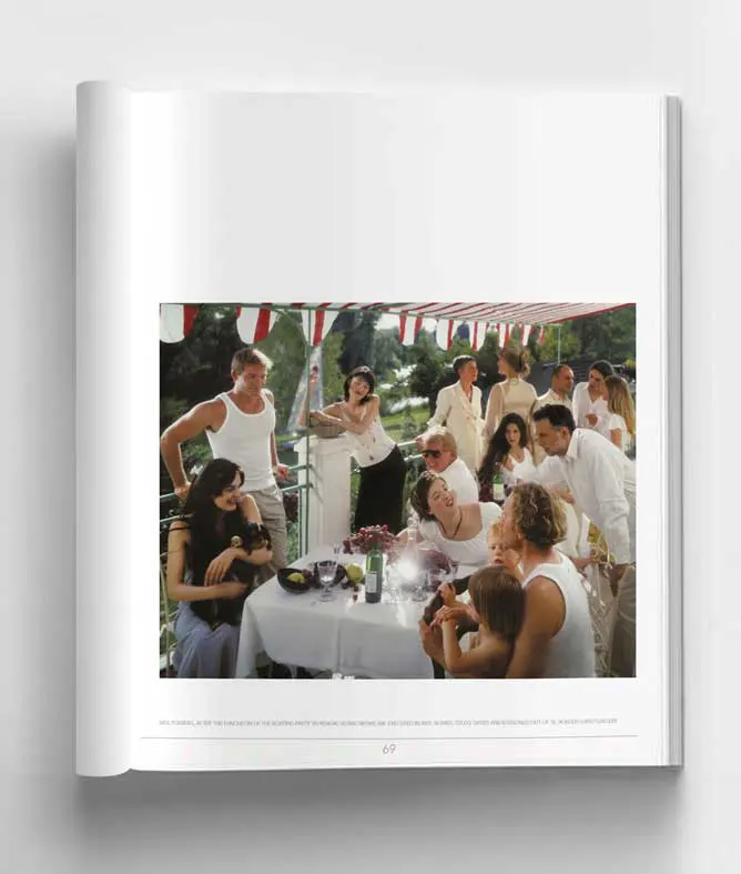 Design International magazine single page layout displaying Luncheon of the Boating Party photography by Neil Folberg