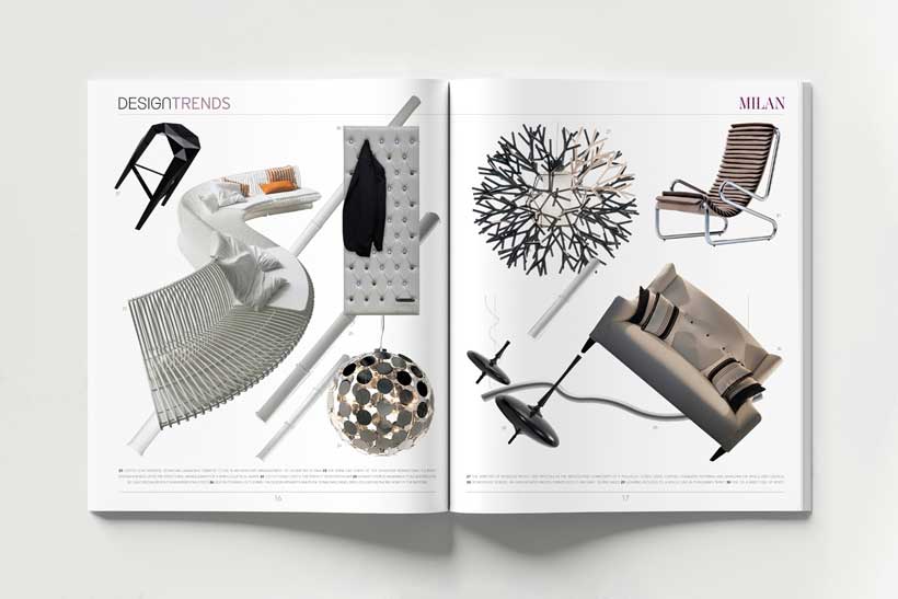 Design International magazine double page spread
