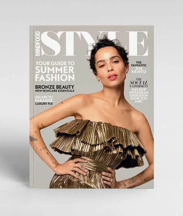 MiNDFOOD Style SS19 Magazine Cover displaying Zoë Kravitz