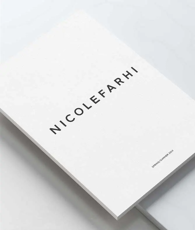 Nicole Farhi SS14 fashion catalogue, graphic design for SS14's campaign by SONIA CAMERON