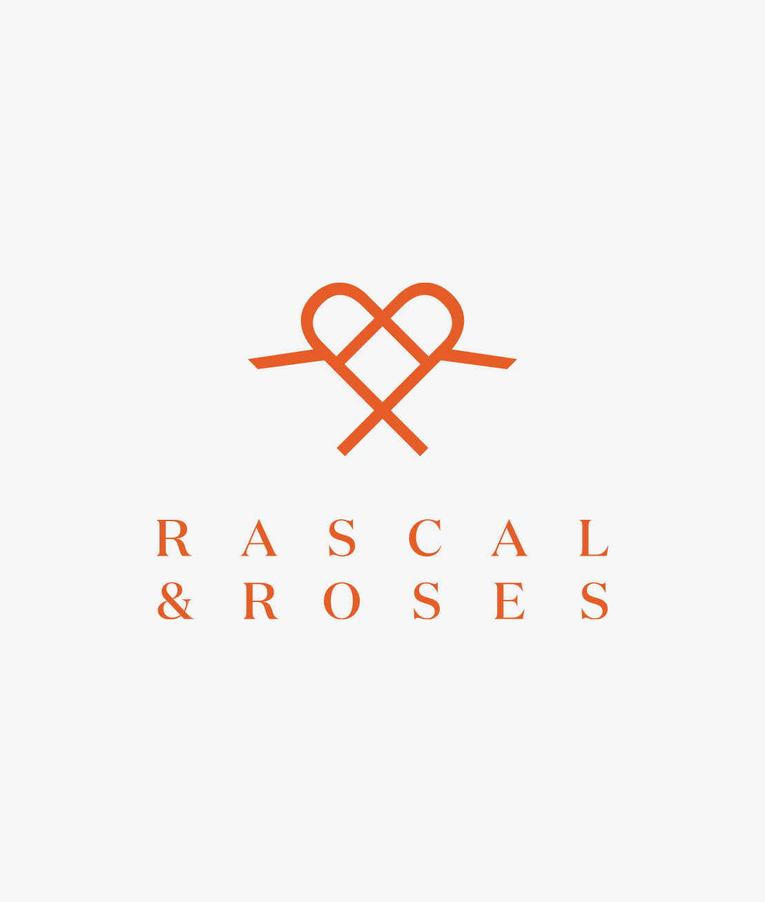 Rascal & Roses orange coloured logo
