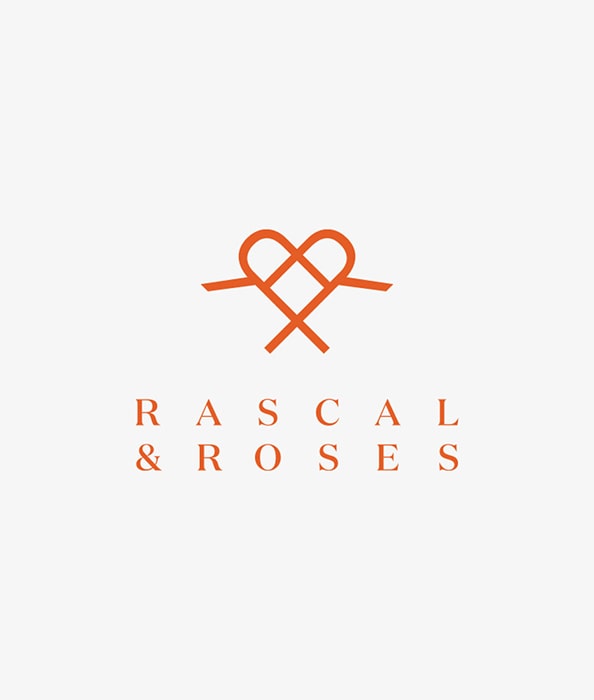 Rascal & Roses orange coloured logo