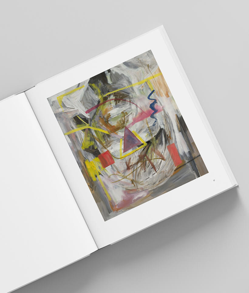 Volume 1 2020 art book double page spread displaying artwork by George Condo